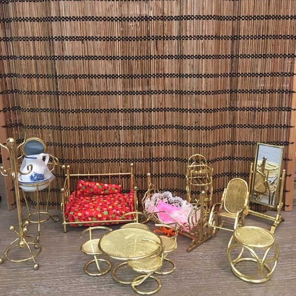 brass dollhouse furniture